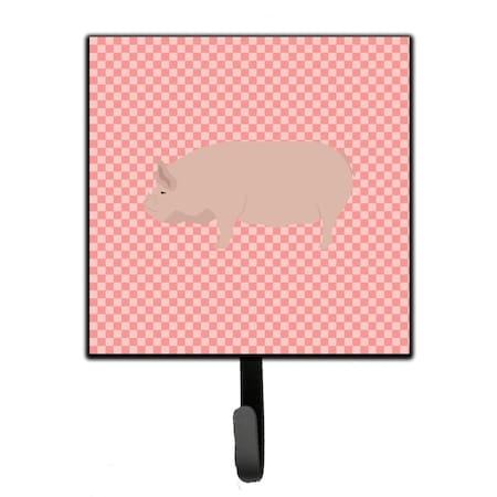 Carolines Treasures Welsh Pig Pink Check Leash or Key Holder BB7937SH4